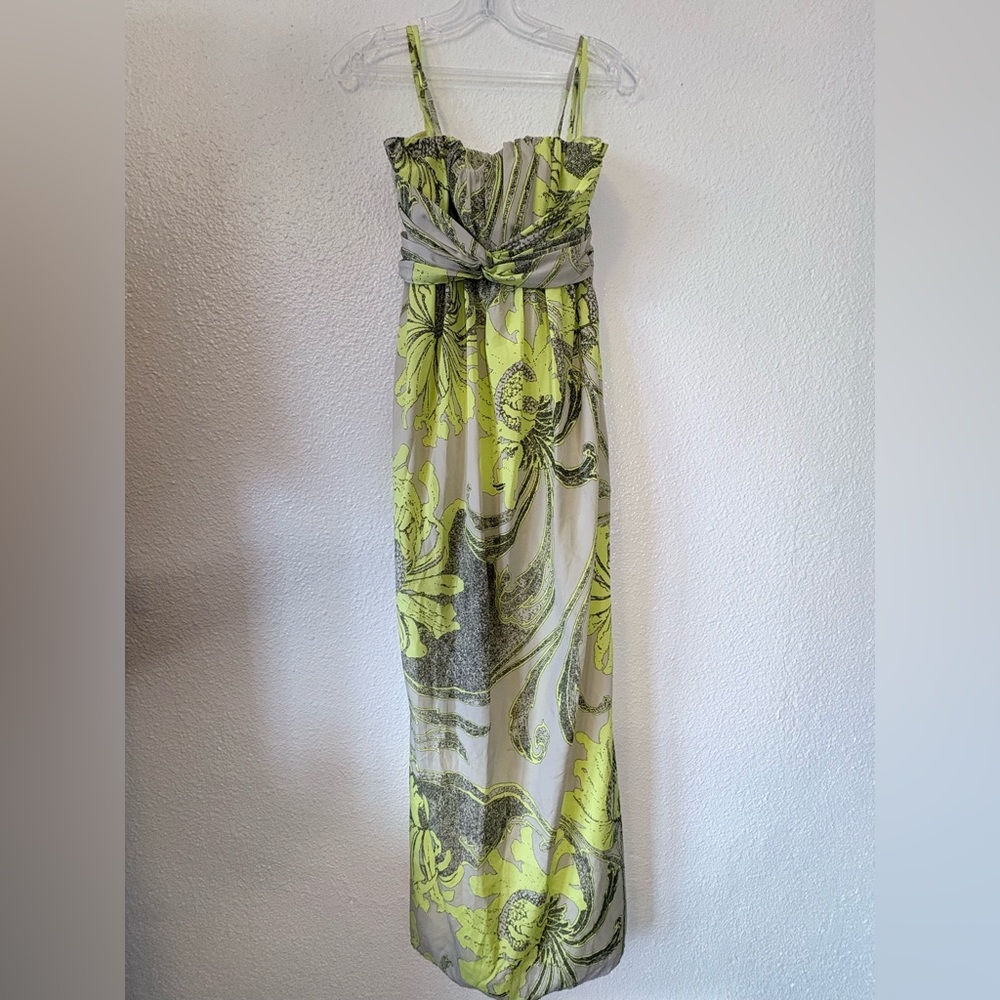 Jessica Simpson Strapless Dress in Gray and Yellow